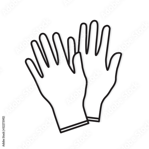 medical gloves icon- vector illustration