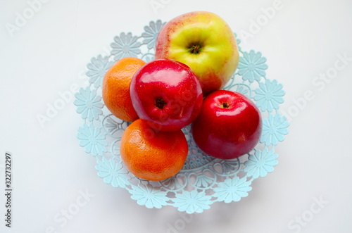 Fresh ripe fruits on the table photo