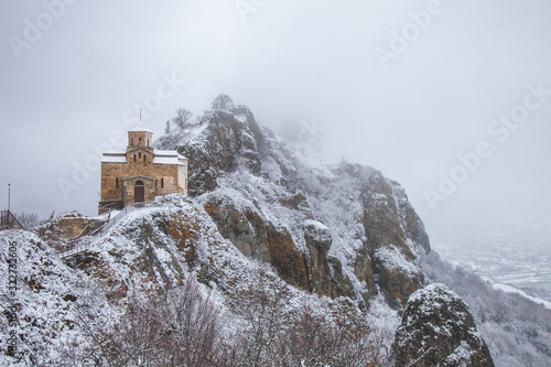 Shoanin christian temple. Karachay-Cherkessia, Russia. Caucasus mountains photo