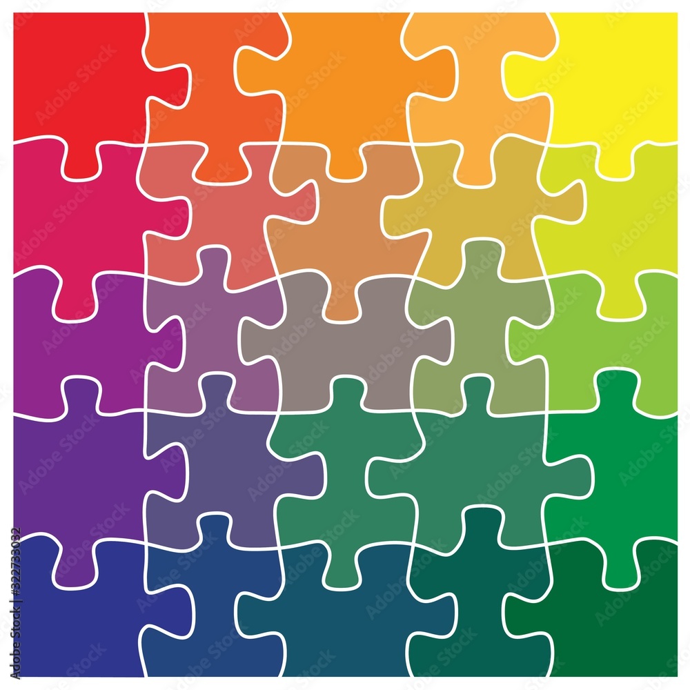 rainbow puzzles make up a square background rainbow puzzles make up a square background