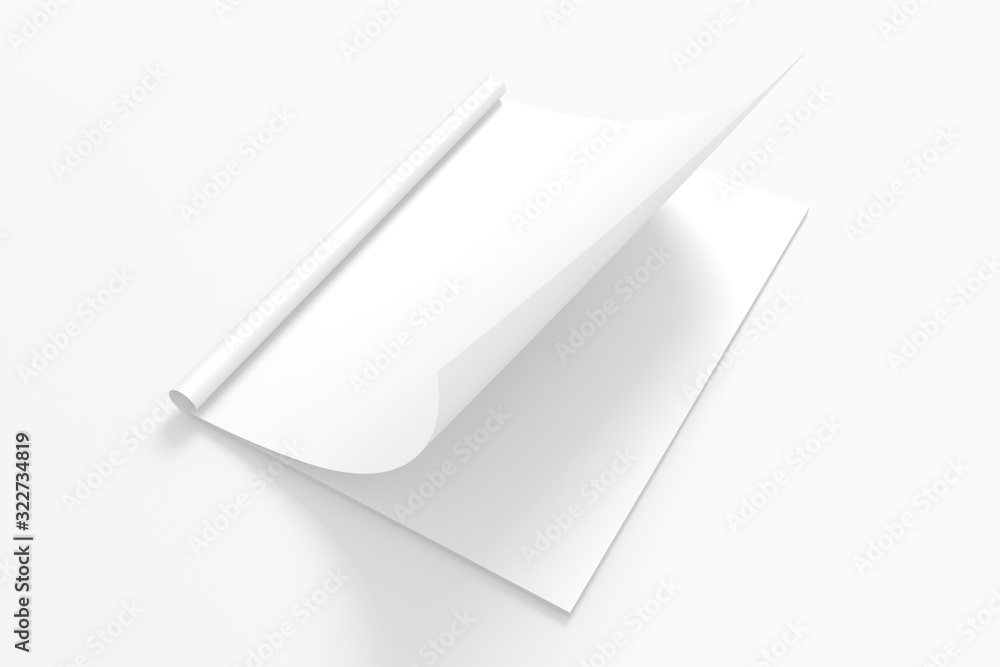 Blank opened Magazine isolated on white Blank opened Magazine isolated on white