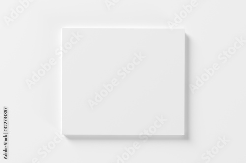 Blank white compact disk cover isolated on white