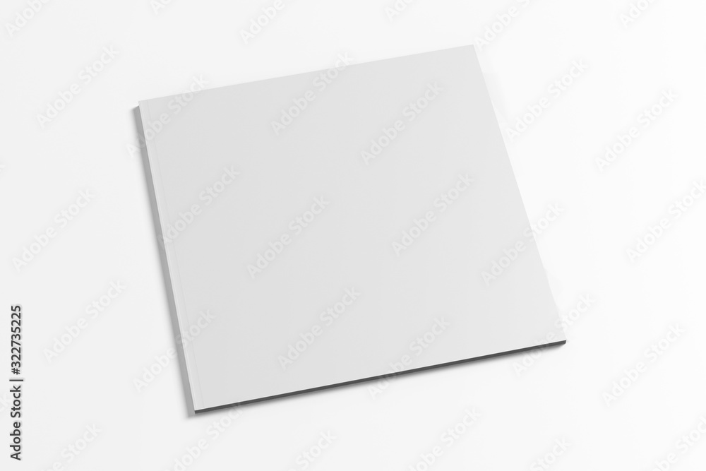 Blank Square Magazine or catalog isolated on white Blank Square Magazine or catalog isolated on white