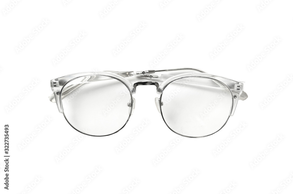 New modern elegant glasses isolated on white New modern elegant glasses isolated on white