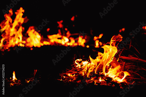Photos of the flame for a black background