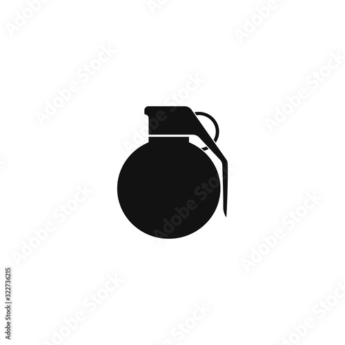 Grenade icon in flat illustration