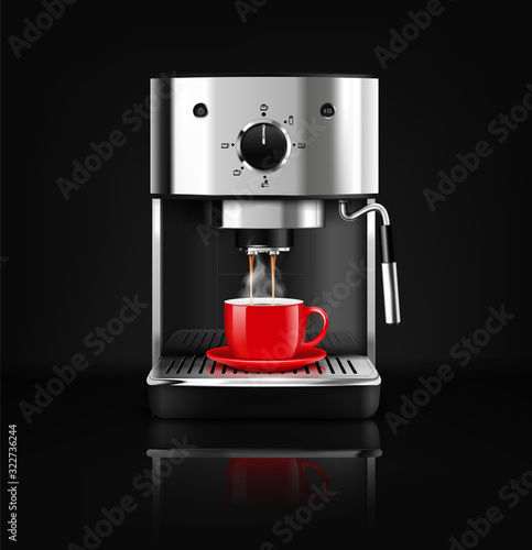 Black Coffee Machine Composition