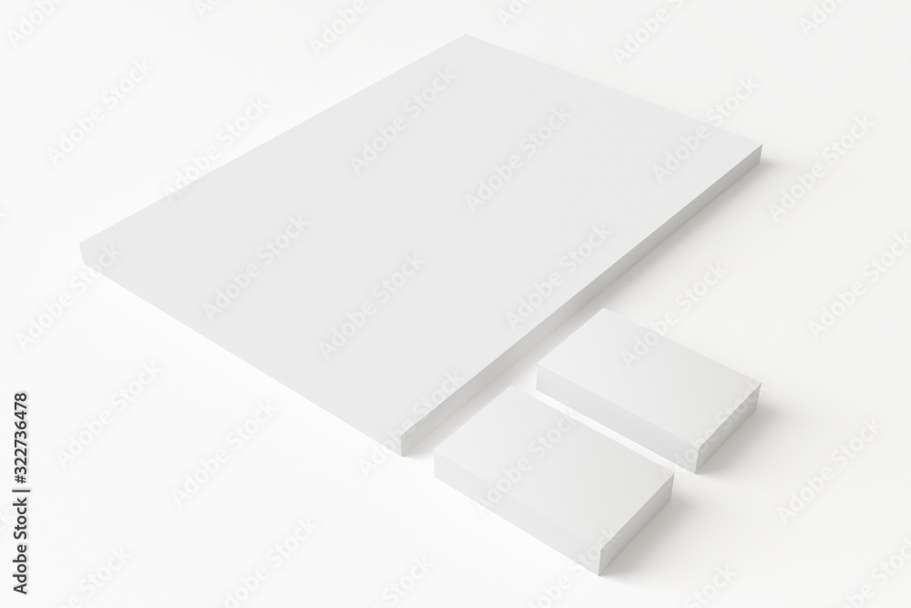 Blank Stationery isolated on white Blank Stationery isolated on white