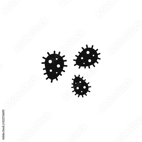 Bacteria vector symbol logo icon