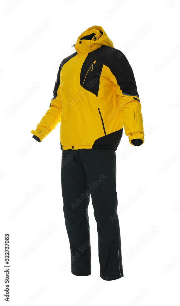 Set of clothes for winter sport isolated on white Set of clothes for winter sport isolated on white