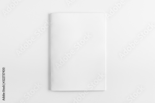 Blank Square Magazine with soft shadows isolated on white as template for designers presentation, showcase etc.