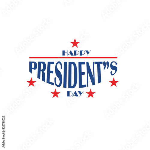 Happy Presidents Day with stars 