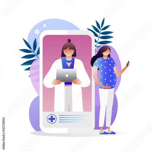 Doctor appointment. Online consultation. Modern healthcare technologies. Hospital