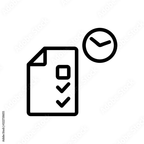Exam test knowledge icon vector. Thin line sign. Isolated contour symbol illustration