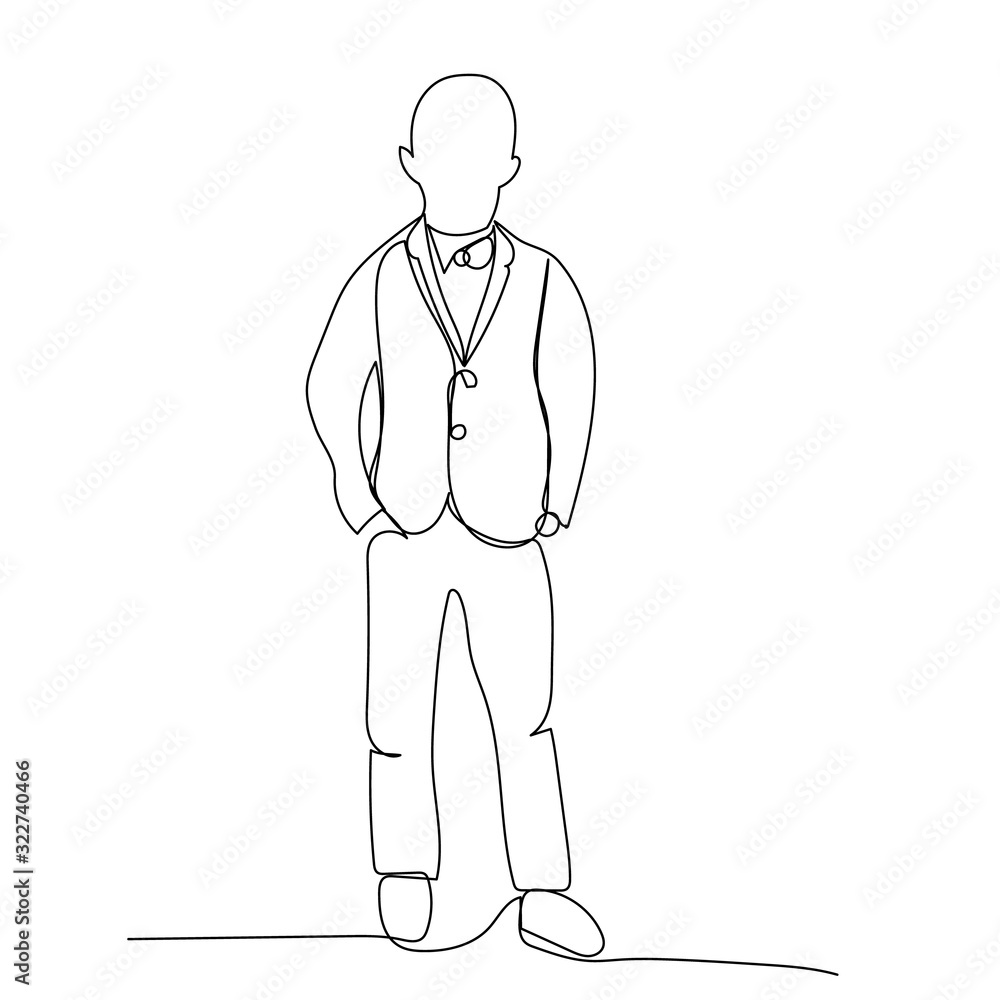 one line drawing of a boy one line drawing of a boy