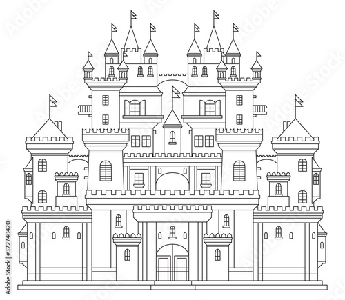 Castle fairy tale, vector