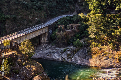 Bridge over mountain stream