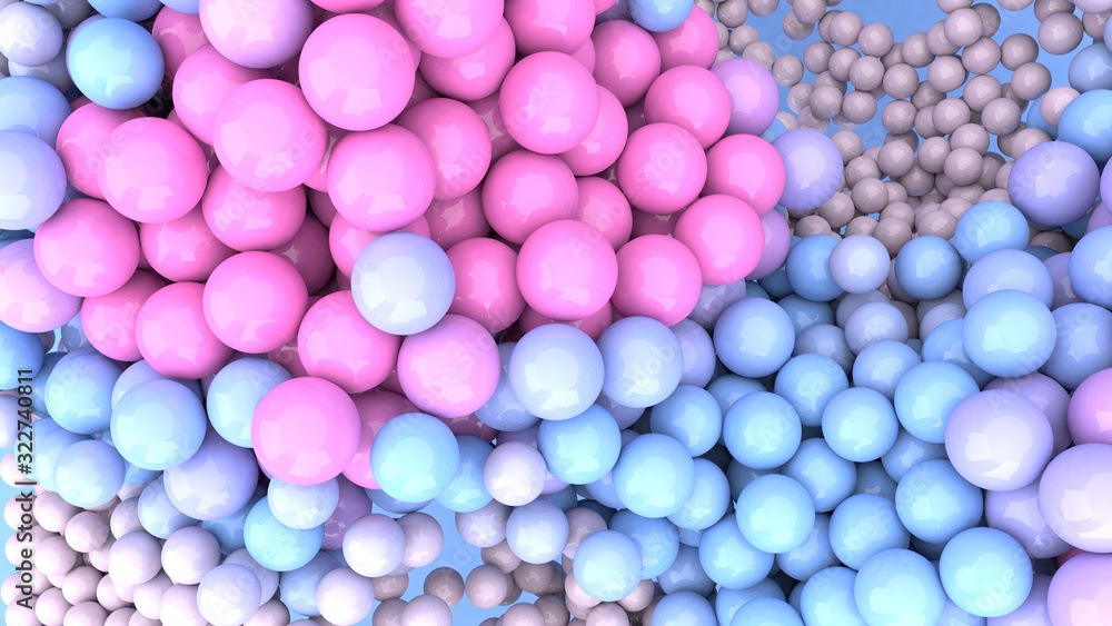 Abstract background with blue and pink spheres. Abstract background with blue and pink spheres.