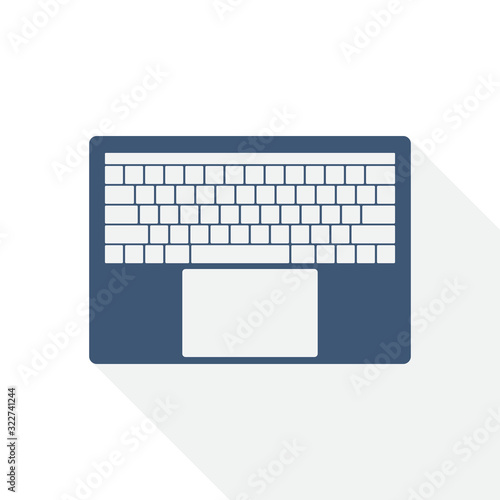 Notebook and laptop keyboard vector icon