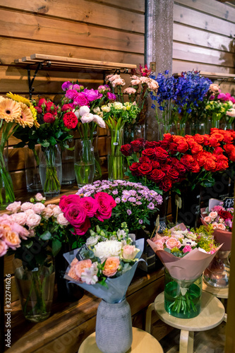 Wallpaper Mural Assortment of beautiful flowers in shop. beautiful colorful flowers Torontodigital.ca