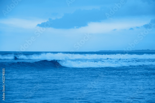 Beautiful seascape in the trendy classic blue color of the year.