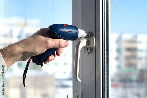 Maintenance of PVC plastic Windows.