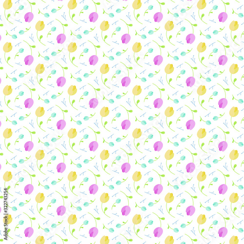 Spring pattern with flowers