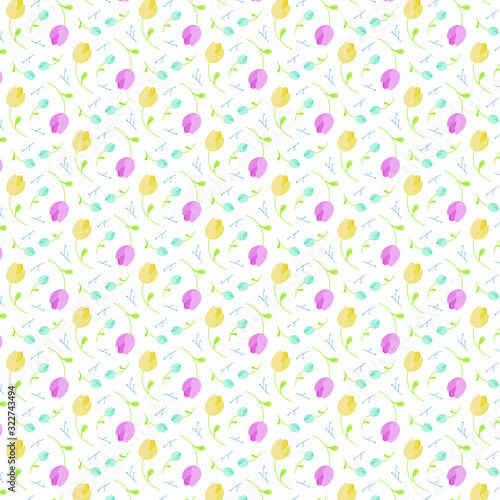 spring pattern with flowers