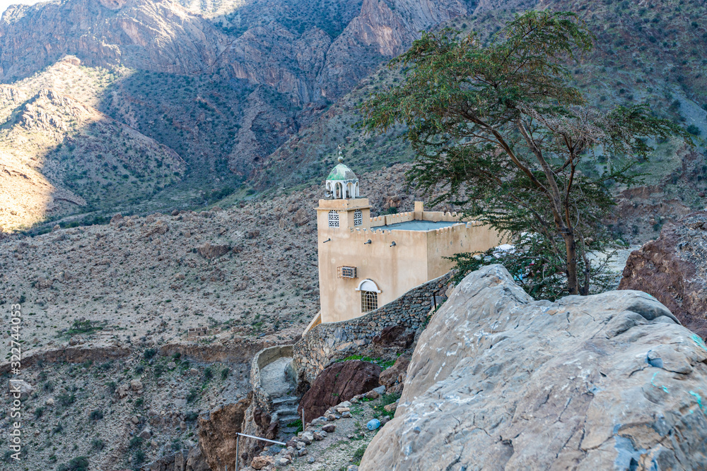 a moswue in the northern highlands of Oman