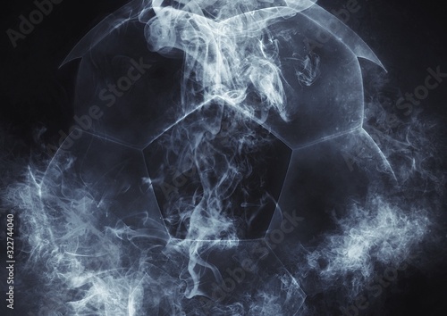 抽象的なサッカーボールのクローズアップ