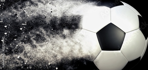 抽象的なサッカーボールのクローズアップ