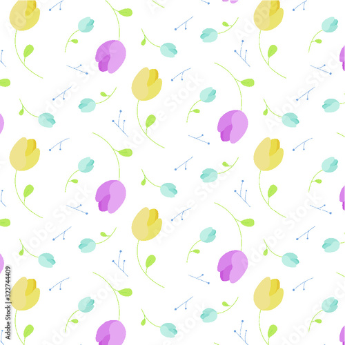 Spring pattern with flowers