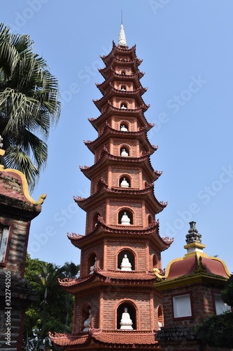 Tran Quoc Pagoda Main Structure Portrait, Hanoi, Vietnam
