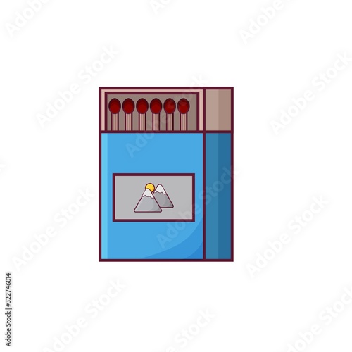 Matches on a white background