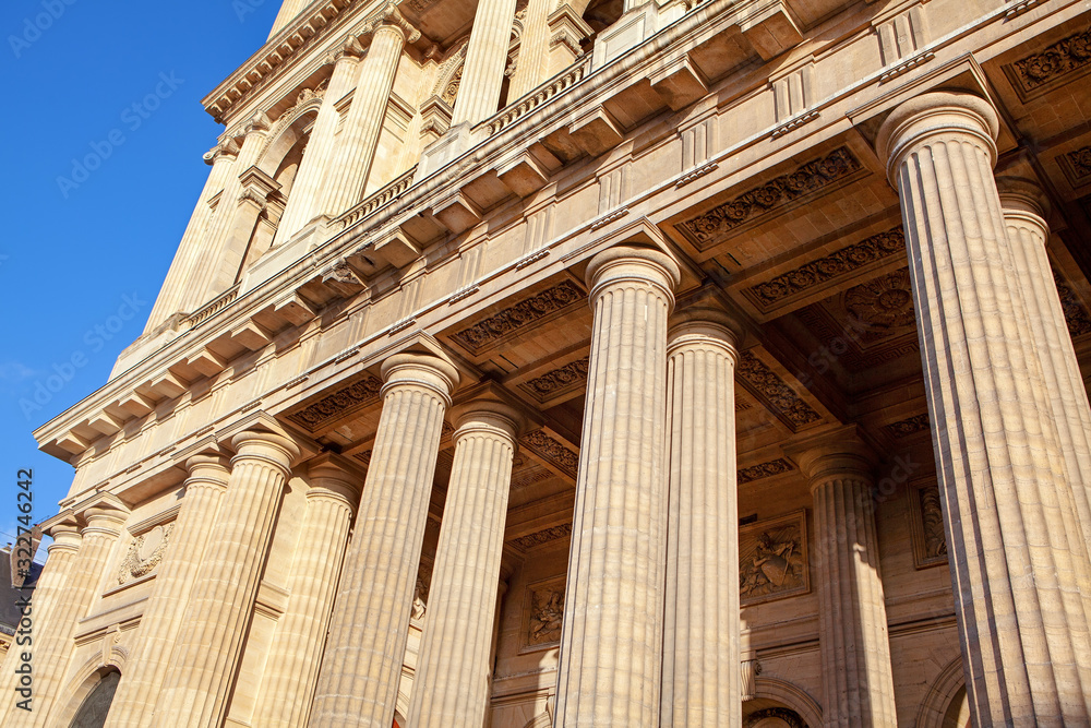 columns of the cathedral in baroque style columns of the cathedral in baroque style