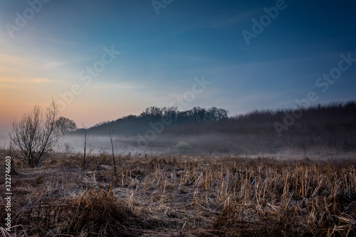 Sunrise on river