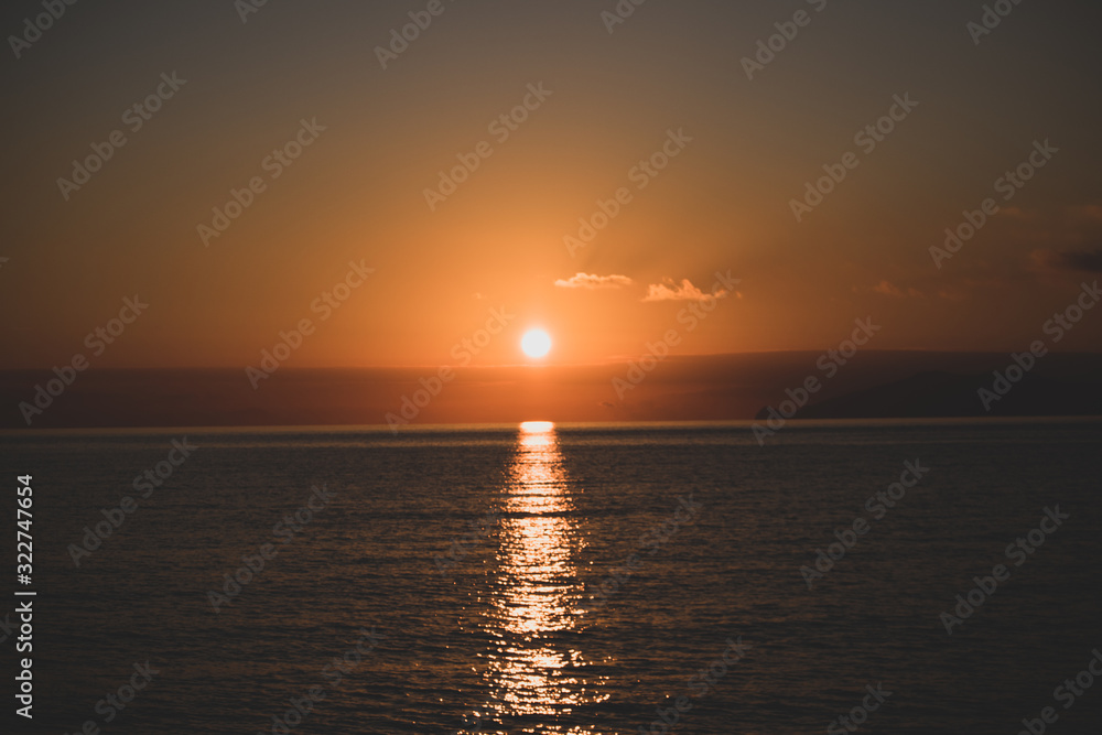 Islands of Greece sunset 