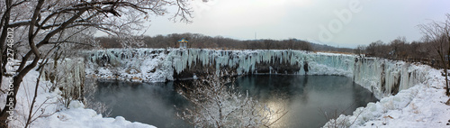 hot lake in winter