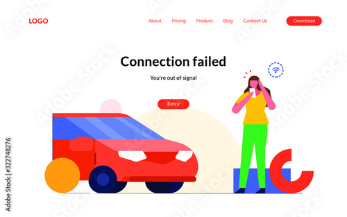 Connection Failed in Empty States Illustration
