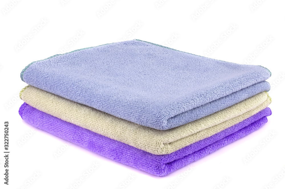 Soft clean towel on white background Soft clean towel on white background
