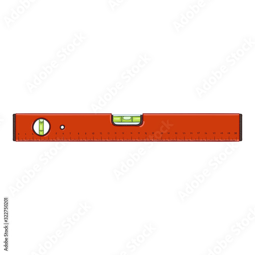 Vector Cartoon Building Level. Measurement Tool.