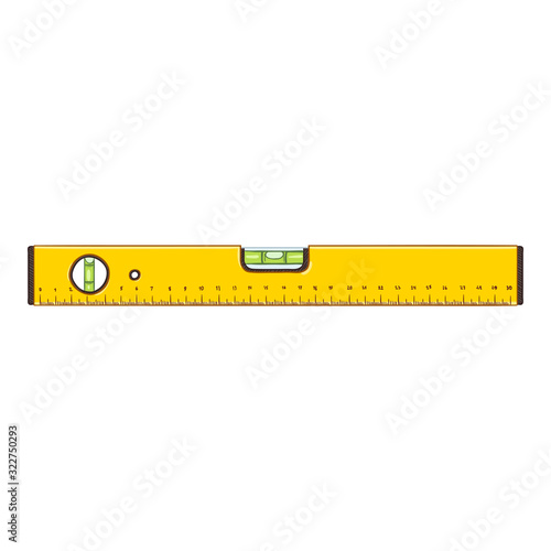 Vector Cartoon Building Level. Measurement Tool.