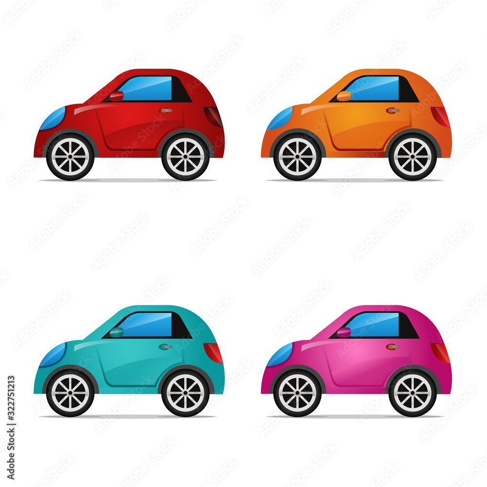 Set of cars vector art design