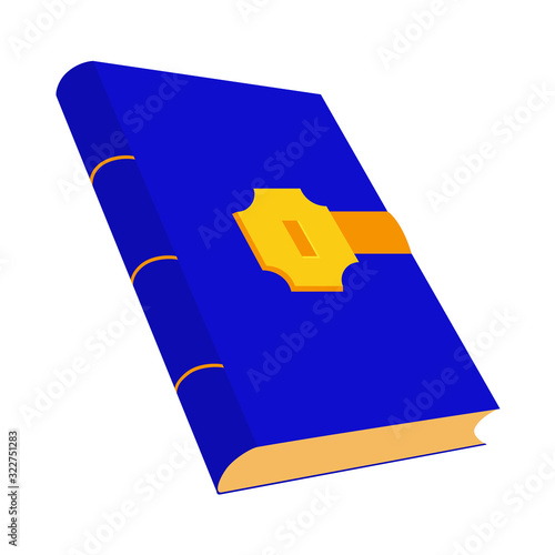 Cartoon locked book