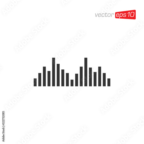 Equalizer Sound Icon Design Vector