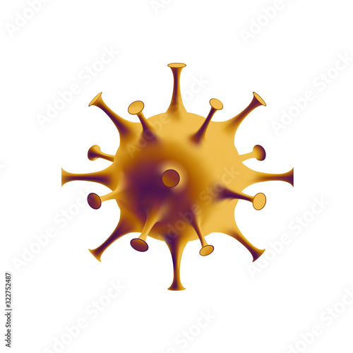 Covid-19, 2019-nCoV. 2019 novel coronavirus in China. 3d vector illustration of virus unit
