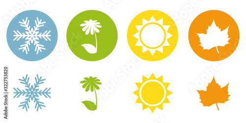 four season summer spring autumn winter symbol vector illustration EPS10