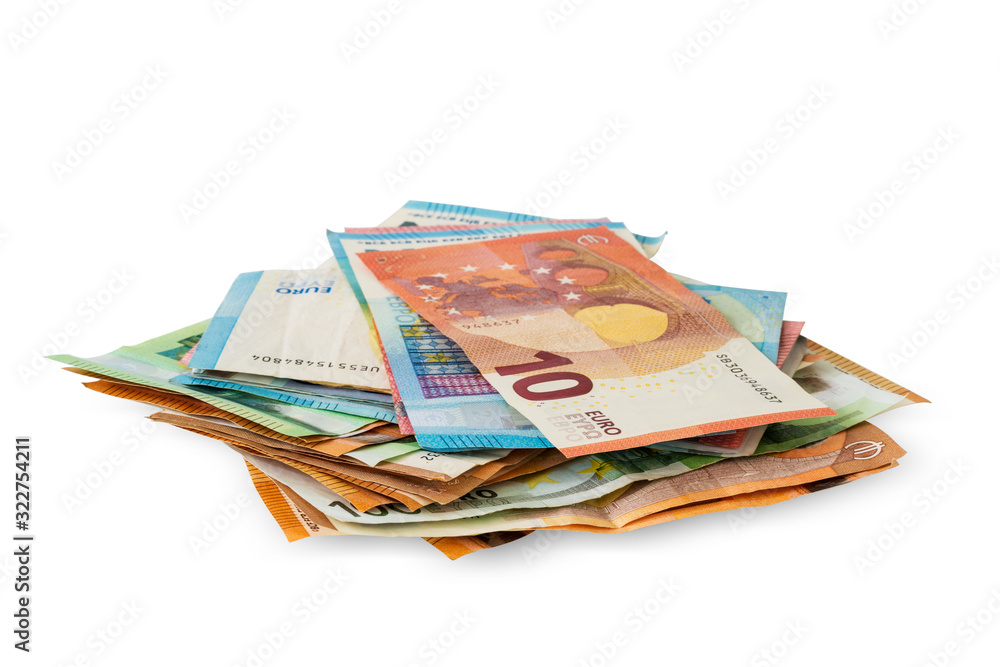 Pile of money isolated on white background Pile of money isolated on white background