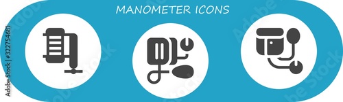 manometer icon set