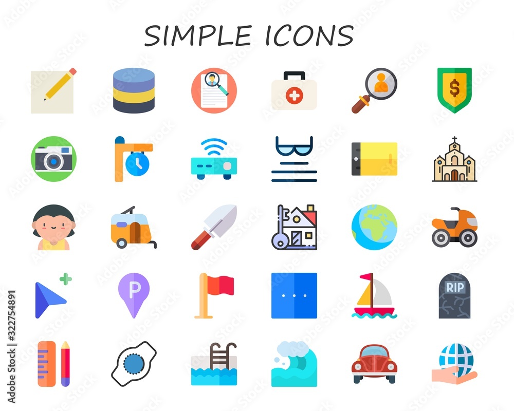 simple icon set